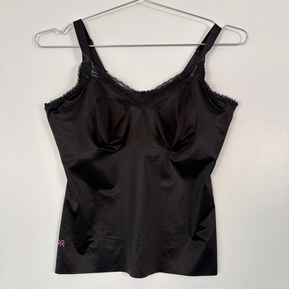 Ruby Ribbon Womens Cami 38 Black Lace Trim Style 1841 Bra Tank Camisole